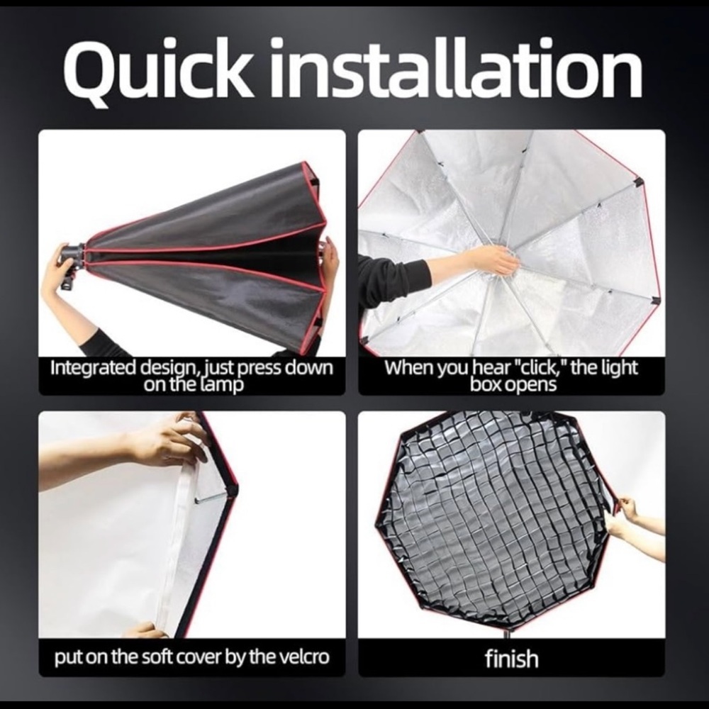 Softbox Lighting Kit led with remote - Picture 3 of 9